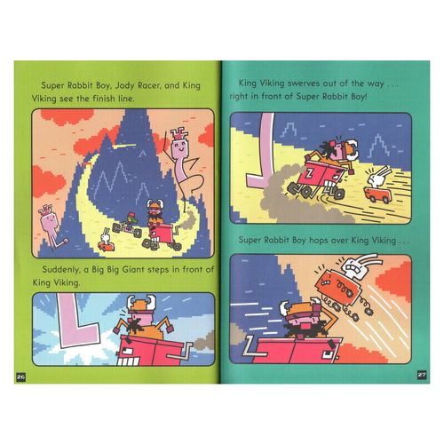 Press Start 方塊兔 8冊附贈5張原版CD Scholastic Branches 學樂大樹系列橋樑章節書全綵英語閲讀分級讀物5-7歲Super Rabbit Boy