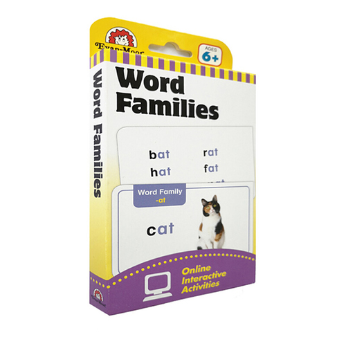 英文原版 The Learning Line Flashcard Word Families 閃記學習卡 詞族 3歲以上 美國加州教輔 Evan Moor