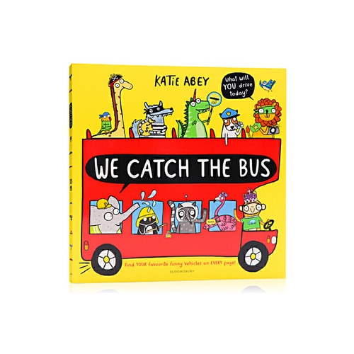 開心動物團 出行法則 We Catch the Bus 英文原版繪本 交通工具認知啟蒙 平裝大開本幽默搞笑趣味故事書