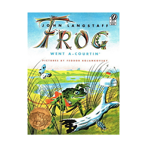 #英文原版繪本 Frog Went A-Courtin 約翰·蘭斯塔夫 青蛙娶親記 凱迪克大獎