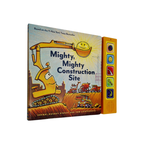 英文原版 Mighty Mighty Construction Site Sound Book 紙板發音書 好厲害 工地上的車