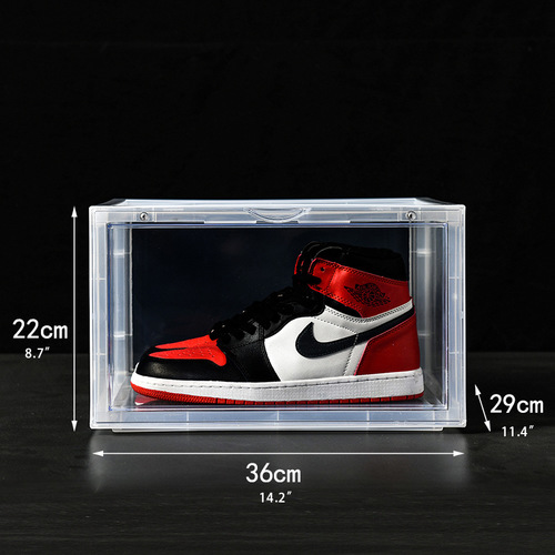 塑料透明超大號運動鞋收納盒AJ展示牆亞克力鞋盒