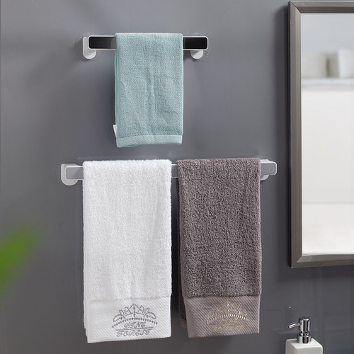 新款浴室毛巾架免打孔塑料廚房衞生間置物架