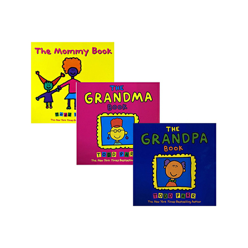 英文原版 The Mommy Book 淘弟有個大世界 Todd Parr 家庭親子關係繪本 3冊 兒童禮儀情商教育繪本 大開本圖畫故事書