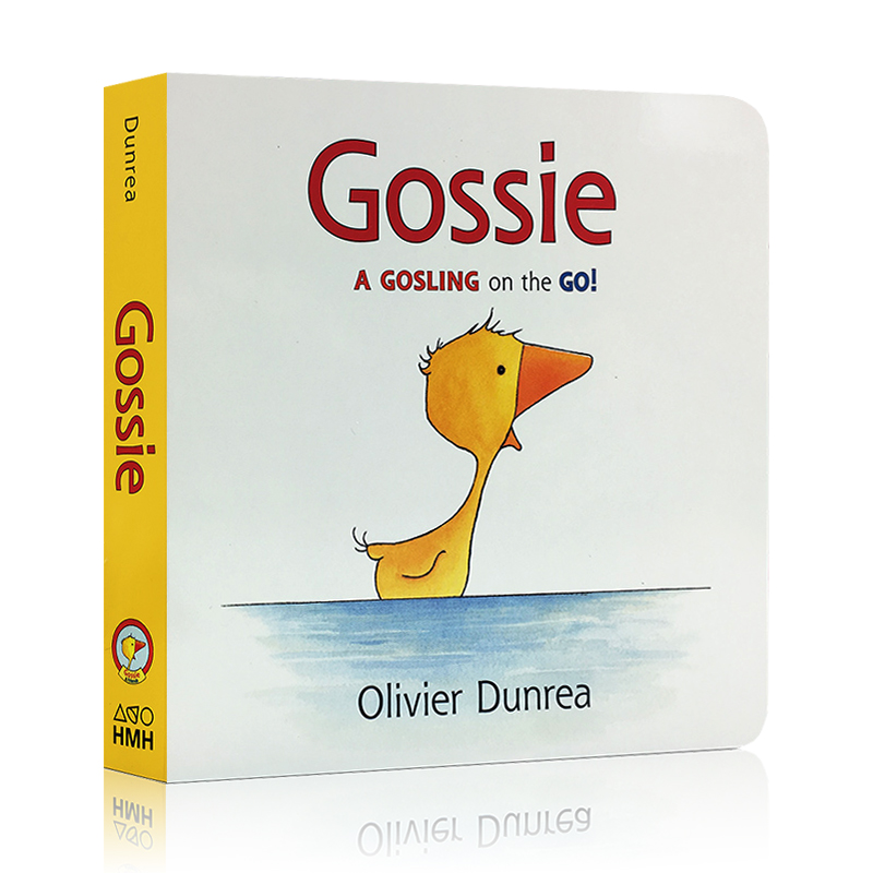 Gossie  穿雨靴的小鵝 英文原版  A gosling on the go 小鵝戈西和朋友們 紙板書 動詞句型 英語啟蒙繪本 Olivier Dunrea