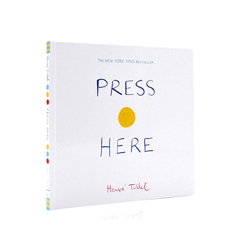 給孩子的藝術書 Press Here Herve Tullet  英文原版繪本 埃爾維杜萊 兒童啟蒙書精裝書