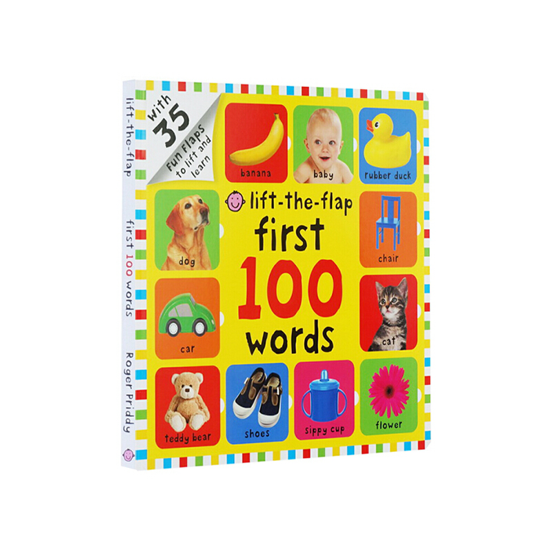 Lift-the-Flap First 100 Words 英文原版 啟蒙認知100詞系列 寶寶的第一本圖畫詞典紙板翻翻書