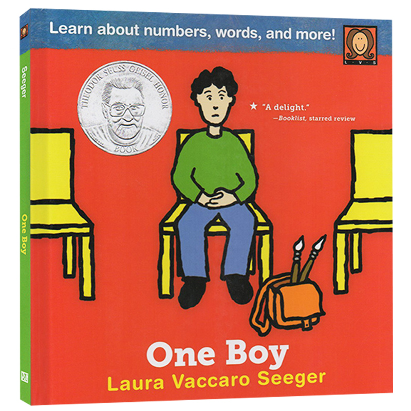 英文原版繪本 One Boy 一個男孩 凱迪克繪本獎Laura Vaccaro Seeger 創意的學前認知圖畫書 鏤空精裝書