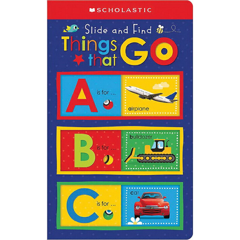 現貨 英文原版 ABC Things That Go 紙板滑滑樂 Early Learners 學樂早期學習 探索字母表練習單詞 兒童語言學習書
