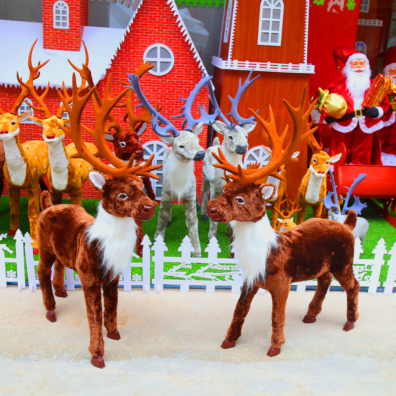 聖誕大型酒店場景佈置 聖誕鹿糜鹿梅花鹿馴鹿