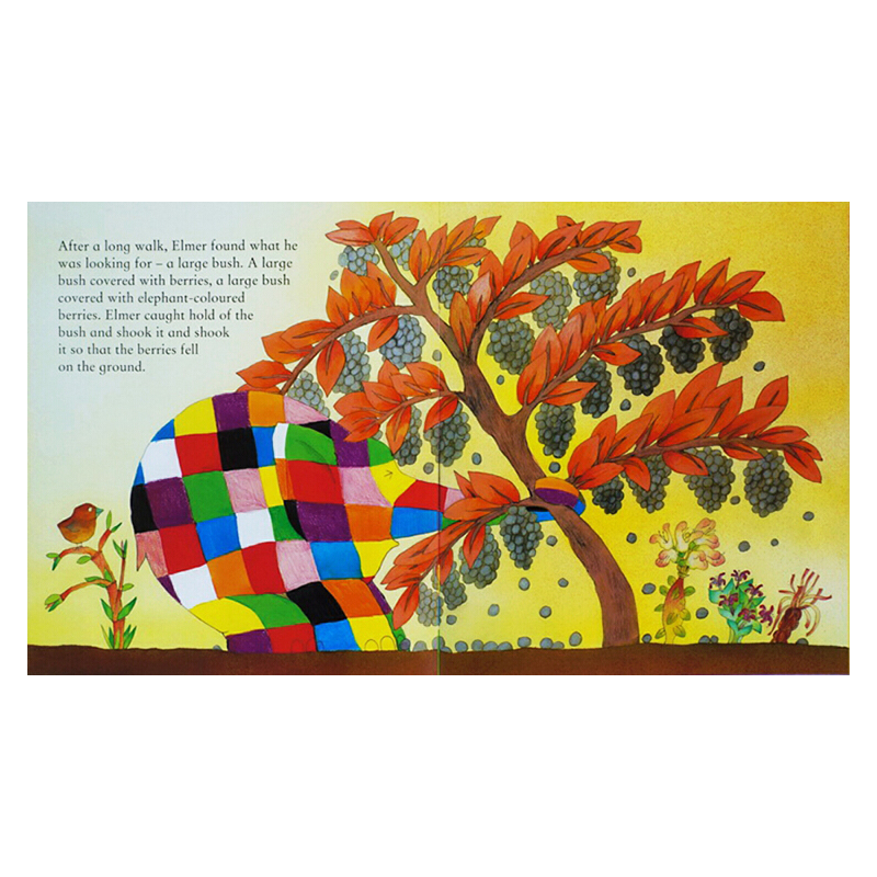 英文原版 Elmer 花格子大象艾瑪 吳敏蘭書單少兒童繪本123 兒童幼兒啟蒙學習繪本 兒童圖畫故事書