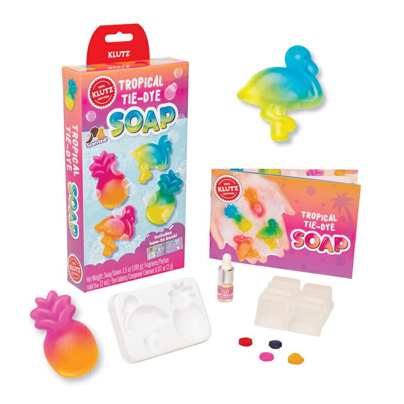 英文原版 Tropical Tie-Dye Soap 手工香皂製作 包含材料包 提升孩子動手操作能力 手工製作DIY