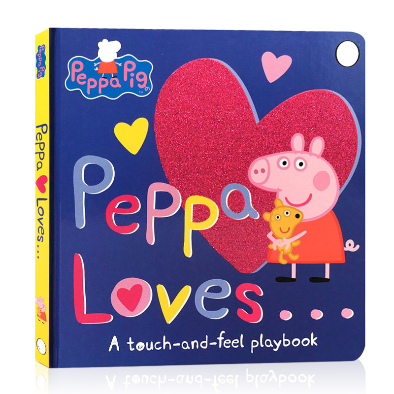 小豬佩奇觸摸書 Peppa Loves Touch and Feel 英文原版繪本 Peppa Pig 粉紅豬小妹  英語閲讀啟蒙認知圖畫書 幼兒益智童書
