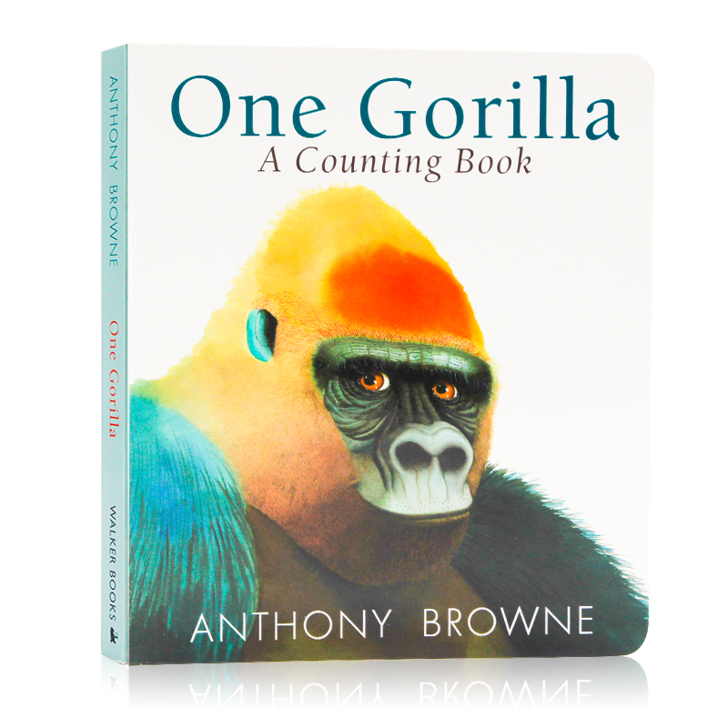一隻大猩猩 計數書One Gorilla: A Counting Book 英文原版繪本  名家繪本 Anthony Browne安東尼布朗  數數 數字啟蒙 紙板書