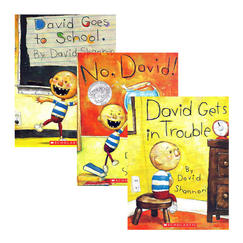 #大衞不可以 英文原版繪本3 6歲 國外經典進口 No David 3冊 吳敏蘭英文書單 David Gets in Trouble  David Goes to School