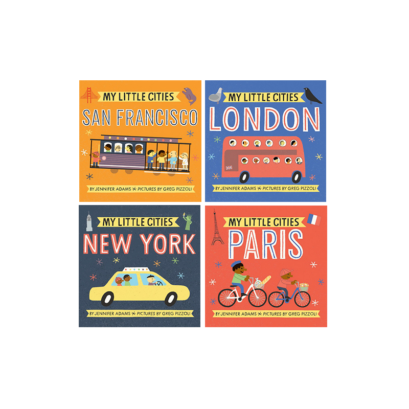我的小城市 4冊 紙板書 巴黎/舊金山/倫敦/紐約 啟蒙認知繪本英文原版 My Little Cities Paris/San Francisco/London/ New York