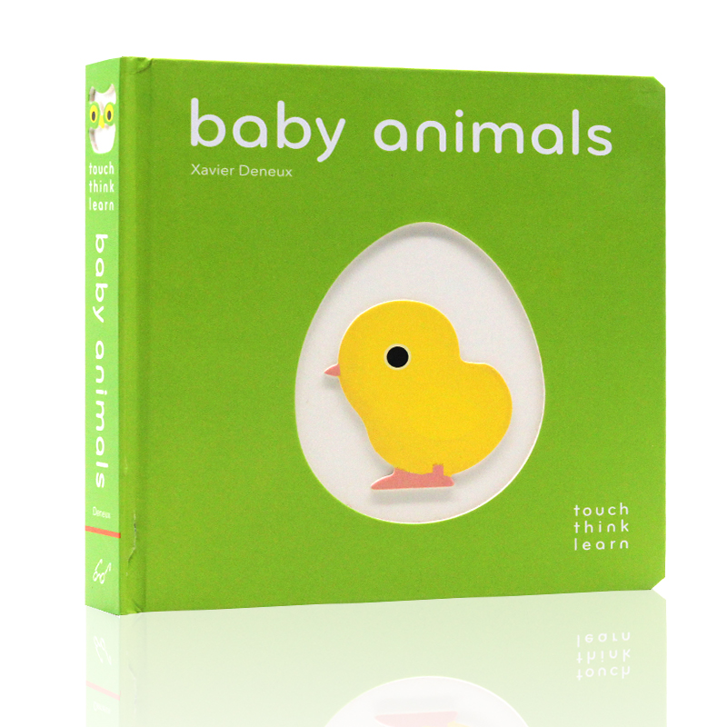 英文原版繪本 Touch Think Learn Baby Animals 小動物 觸摸書 藝術大師Xavier Deneux 感知能力培養立體書