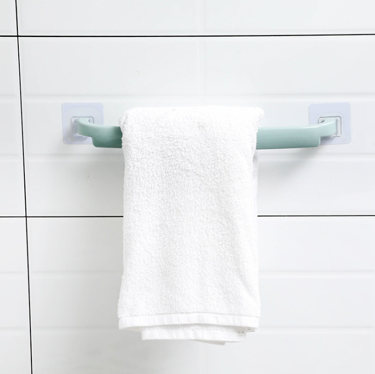 衞生間毛巾架浴室免打孔毛巾置物架單杆