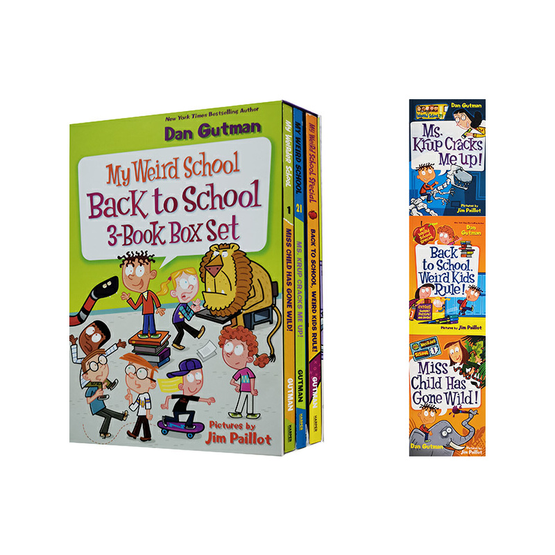 英文原版小説 我的瘋狂學校 My Weird School Back to School 3冊盒裝 兒童英語章節橋樑書 Dan Gutman