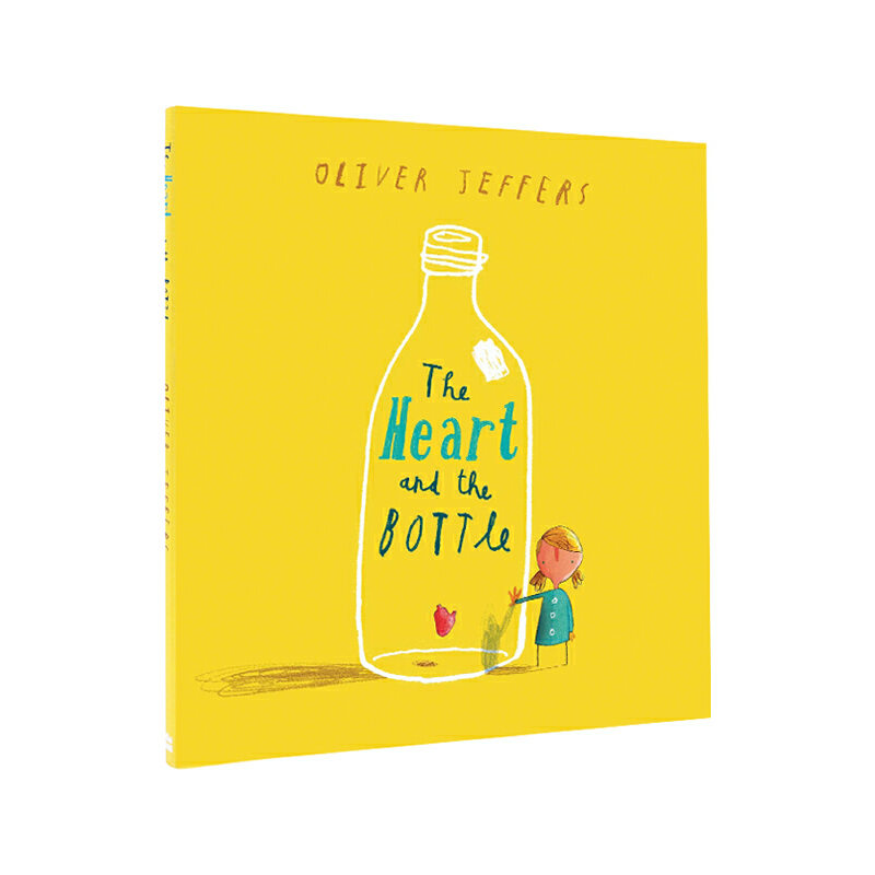 英文原版 The Heart and the Bottle 瓶子裏的心 精裝大開本收藏版 友誼理想成長圖畫故事繪本 Oliver Jeffers 奧利弗傑弗斯
