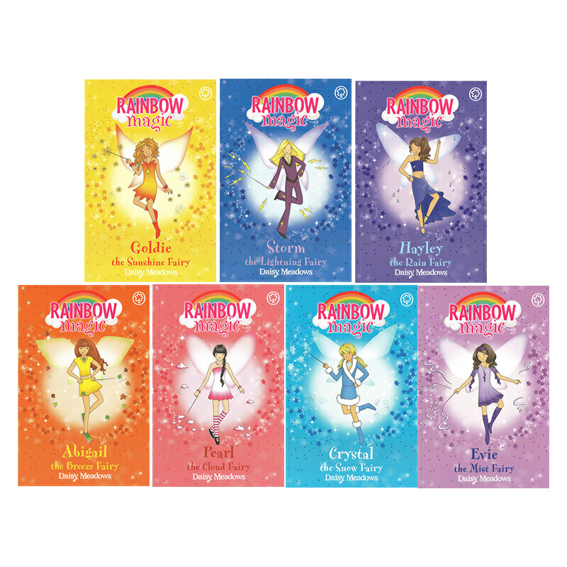 英文原版 Rainbow Magic series 2 彩虹魔法仙子章節書系列2 7冊盒裝 兒童課外興趣閲讀 初級橋樑章節小説