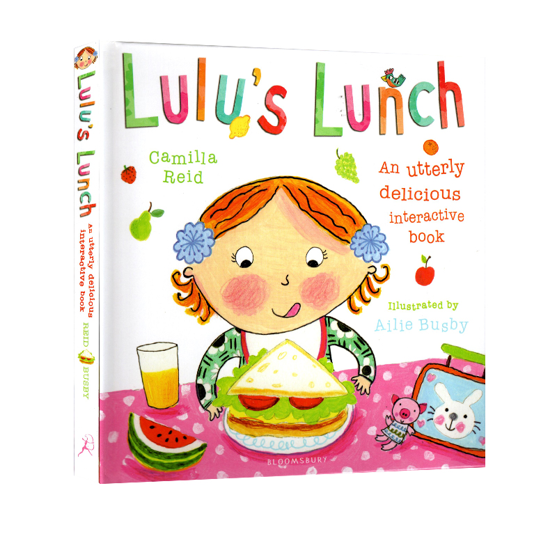 英文原版 Lulu's Lunch 露露的午餐 精裝觸摸操作書 露露 Lulu系列 幼兒啟蒙趣味認知圖畫翻翻書