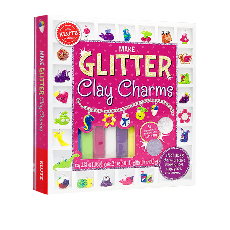 Make Glitter Clay Charms 英文原版 Klutz 手工Diy製作 黏土飾品 兒童益智 親子互動活動書