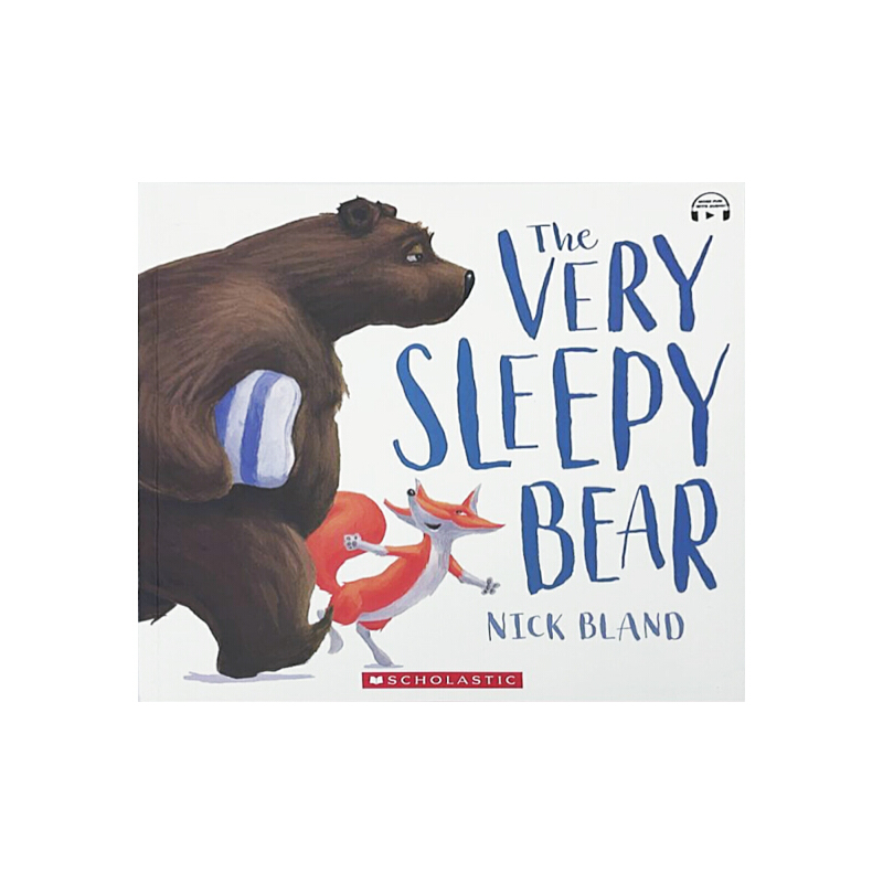 英文原版The Very Sleepy Bear 掃碼聽音頻非常熊系列 兒童插畫故事繪本 Nick Bland