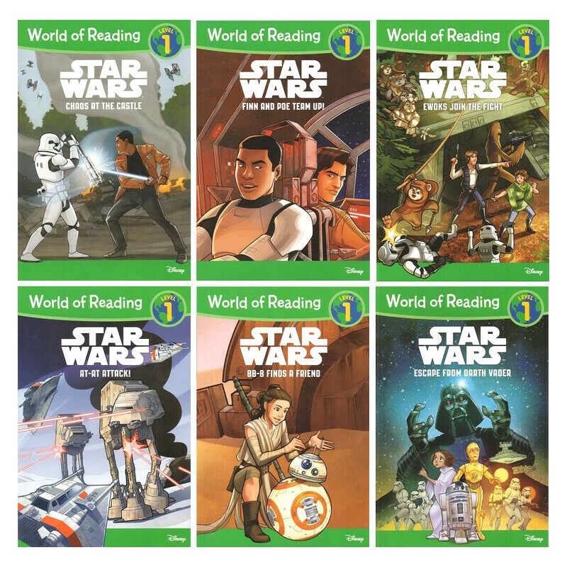 迪士尼星球大戰 L1 Disney Star Wars World of Reading 英文原版 迪士尼星球大戰分級讀物 6本冊