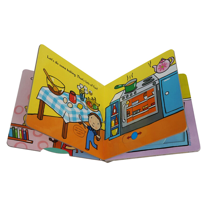 Busy Home 系列 英文原版繪本 繁忙的家庭 紙板書機關活動操作書 親子教育互動學習