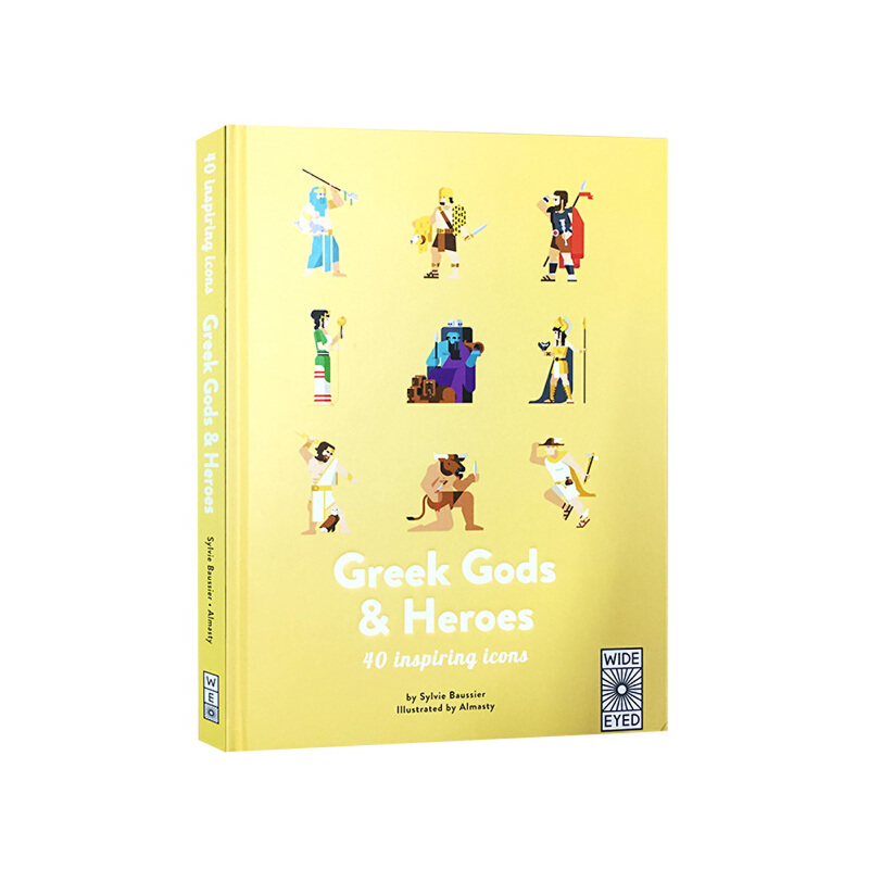 英文原版繪本 40 Inspiring Icons: Greek Gods and Heroes 希臘神話人物故事繪本 小學課外英文閲讀 青少年人文知識讀物
