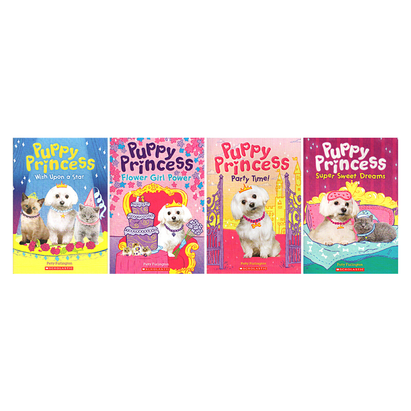 英文原版 Puppy Princess 公主小狗 4冊 中小學假期閲讀提升 奇幻冒險 初級章節小説書