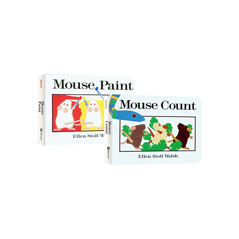 英文原版 Mouse Count/Mouse Paint系列 2冊 吳敏蘭繪本123 少兒兒童啟蒙繪本 紙板書