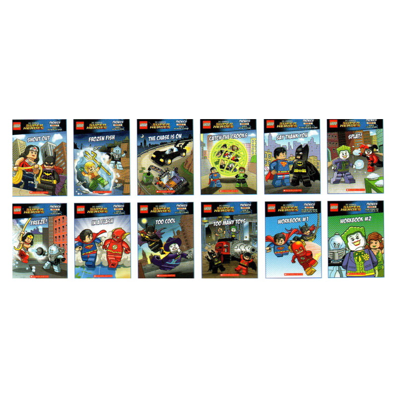 英文原版繪本 Lego DC Super Heroes Phonics 2 12冊 自然拼讀圖畫故事書 Lego樂高超級英雄系列兒童認識書籍 Scholastic