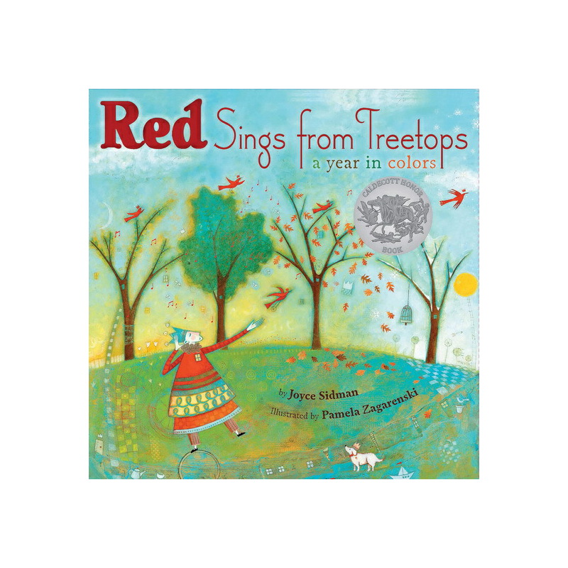 英文原版繪本 Red Sings from Treetops 紅色樹梢在歌唱 凱迪克銀獎繪本 精裝