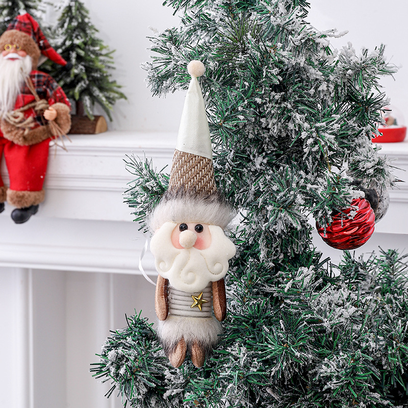 聖誕彈力公仔聖誕樹掛飾節日聖誕老人雪人玩偶裝飾品小掛件