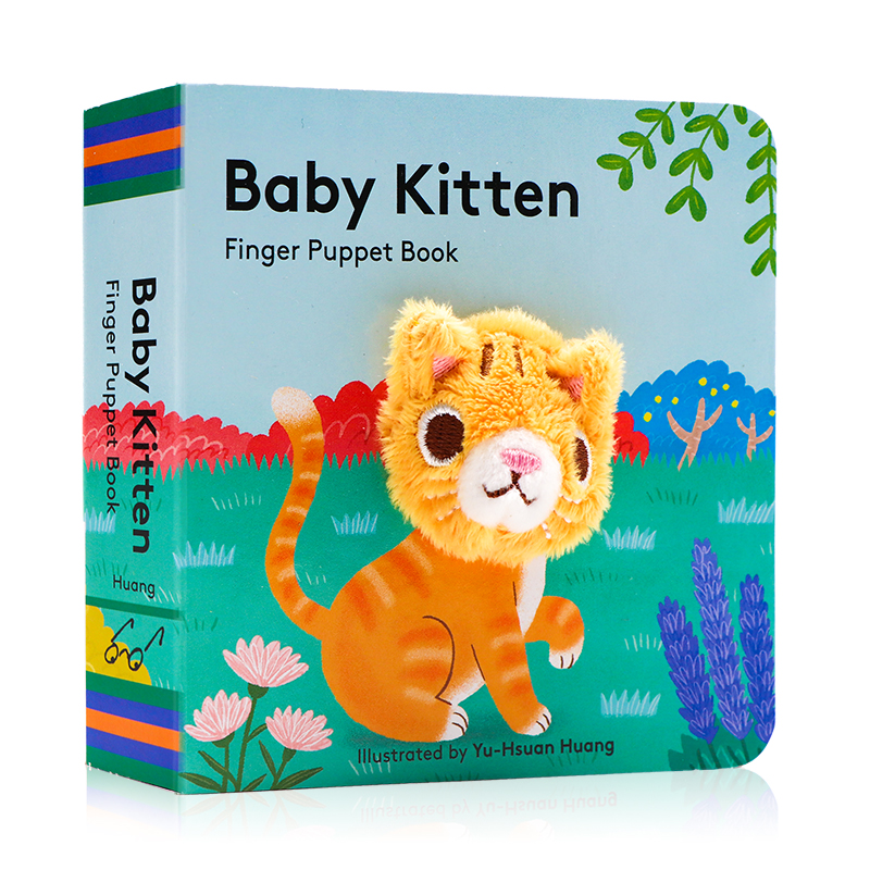 貓寶寶 手指偶書 Baby Kitten Finger Puppet Book英文原版繪本 紙板書 小手掌書 寶寶玩具書 0-3歲