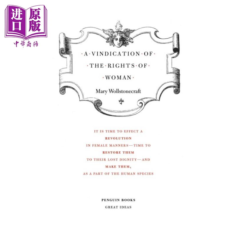 瑪麗·沃斯通克拉夫特 ：女權辯護 英文原版 Penguin Great Ideas : Vindication Rights Of Woman Mary Wollstonecraft