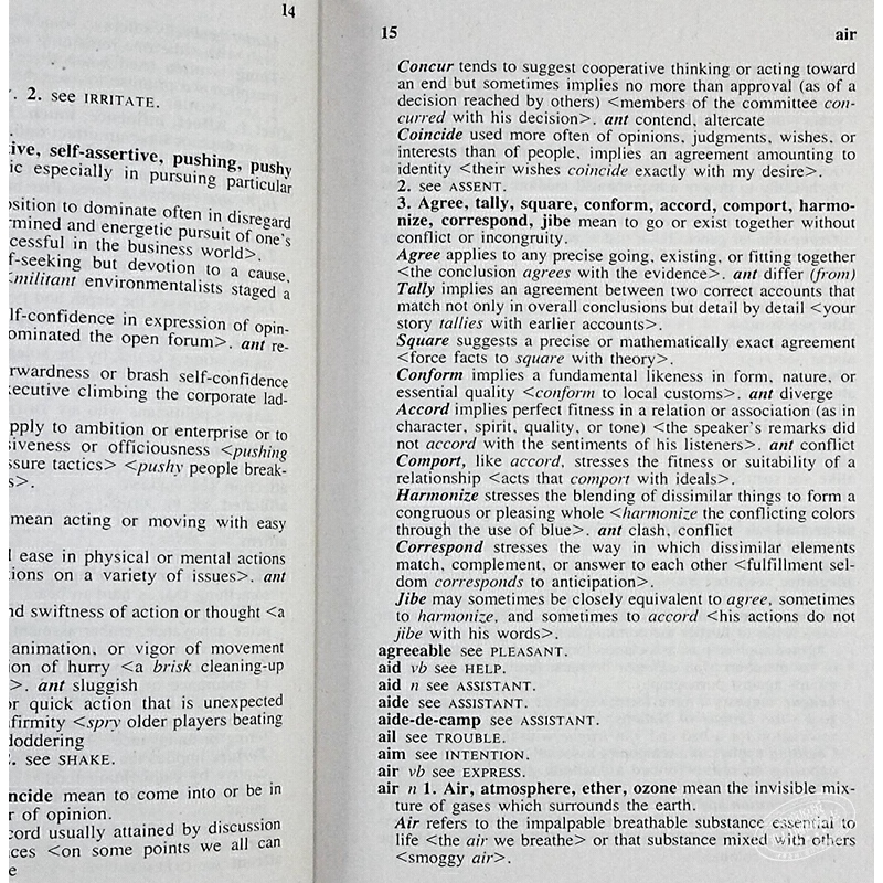 韋氏同義詞反義詞詞典 英文原版The Merriam-Webster Dictionary of Synonyms and Antonyms (Dictionary)