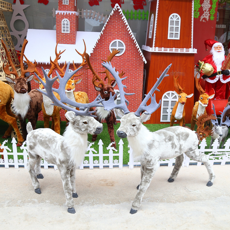 聖誕大型酒店場景佈置 聖誕鹿糜鹿梅花鹿馴鹿