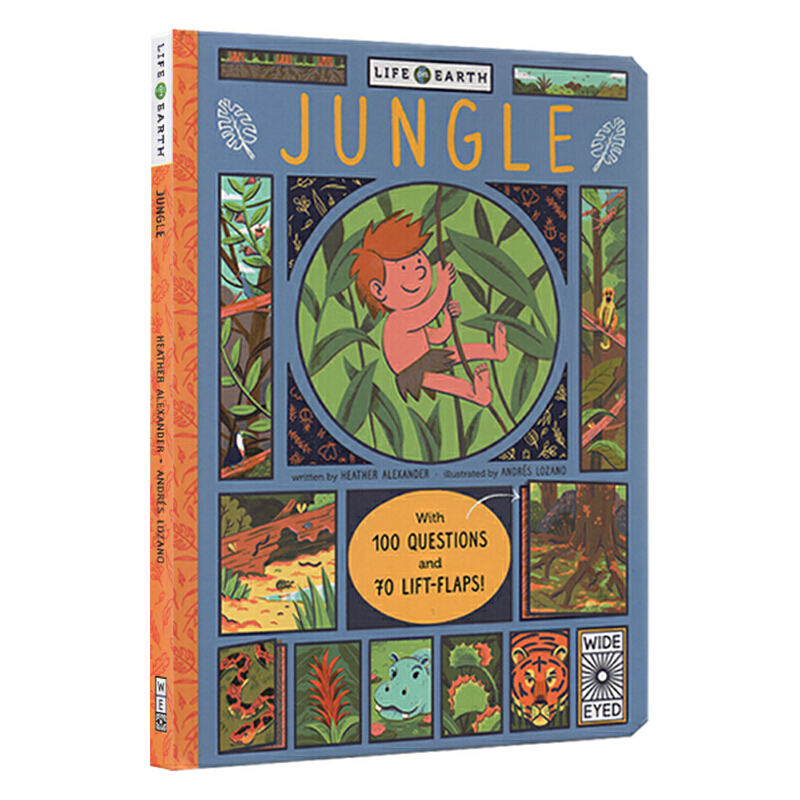 英文原版 Life on Earth Jungle 地球上的生命系列 叢林 趣味紙板翻翻書 小學STEM科普 自然生物科學通識
