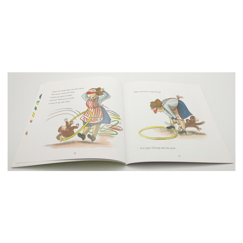 #好奇猴喬治 英文原版 Curious George 7冊 兒童故事圖畫繪本 英語學習書籍 廖彩杏推薦系列