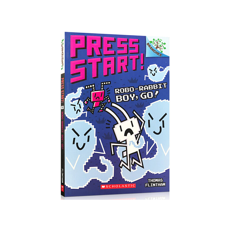 英文原版繪本 方塊兔Press Start! #7:The Super Side-Quest Test! 學樂章節橋樑書大樹系列 兒童課外閲讀物 圖畫故事書