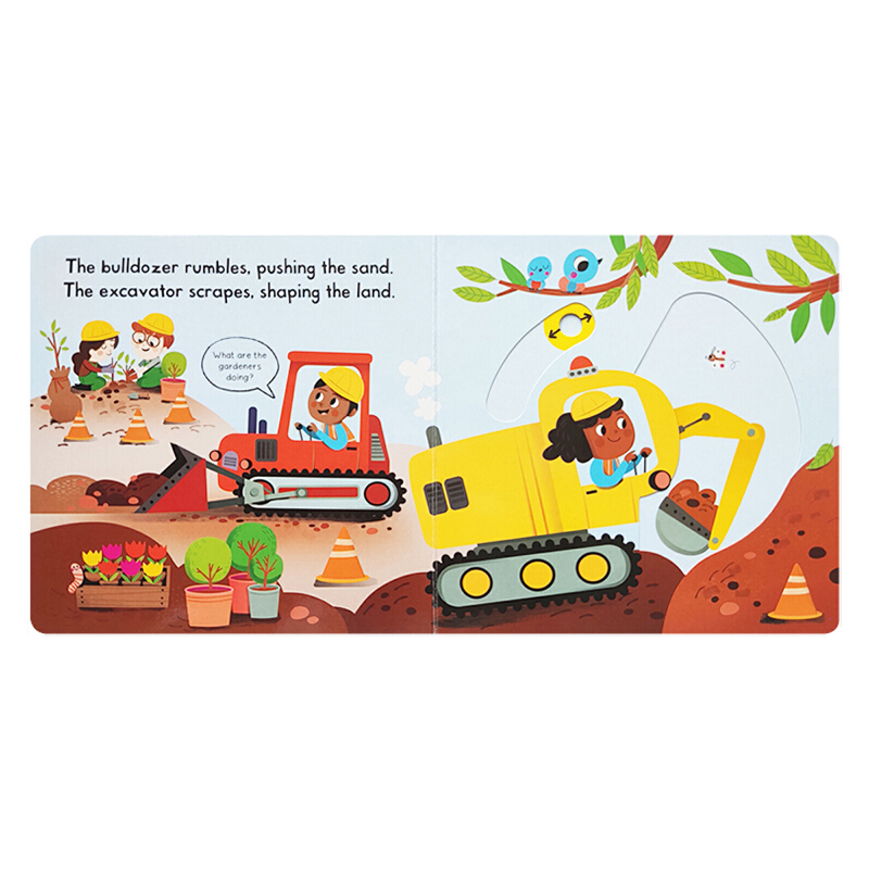 Busy系列 Diggers 英文原版 兒童啟蒙  遊戲玩具書 早教親子互動