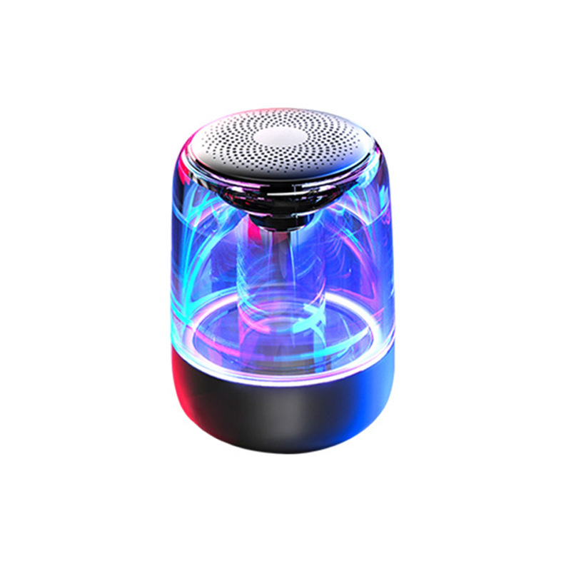 雅韻仕C7無線藍牙音箱低音炮便攜式七彩燈光車載水晶琉璃跨境ebay