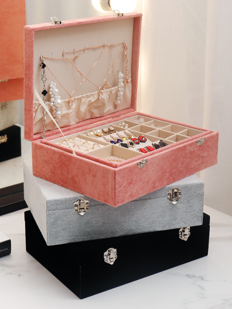 收納盒歐式皮面首飾盒 珠寶收納盒