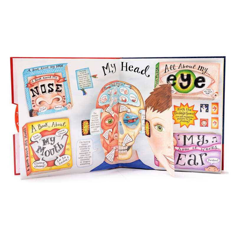 英文原版 My Pop-Up Body Book 兒童身體奧祕科普 人體機關立體書 3D操作玩具書 百科知識趣味啟蒙閲讀圖畫書