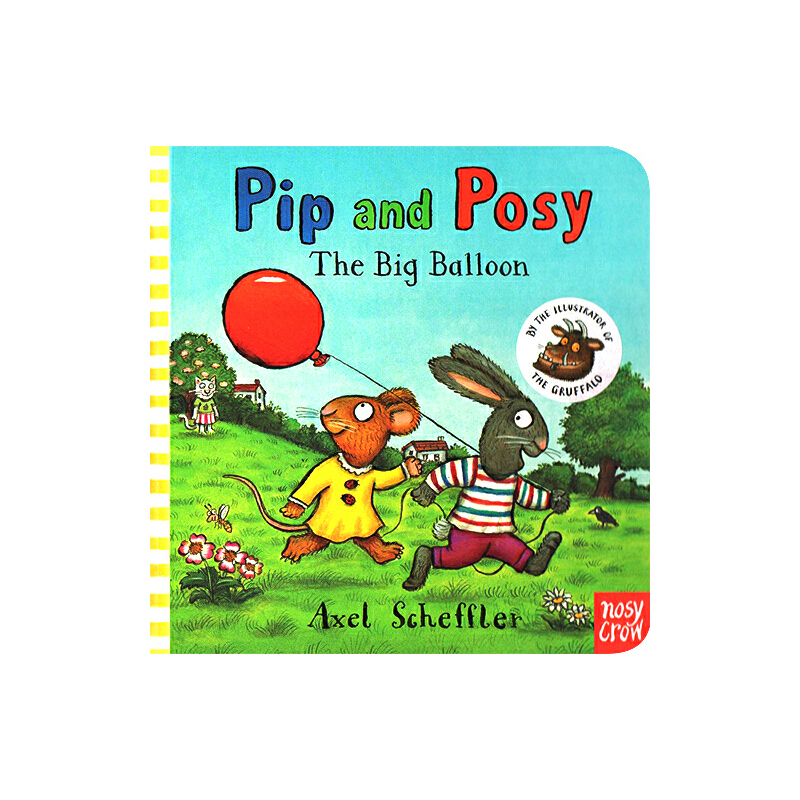 波西和皮普 紅氣球 紙板書 Pip and Posy:The Big Balloon 英文原版 Axel Scheffler 兒童紙板圖畫故事繪本 幼兒英語啟蒙