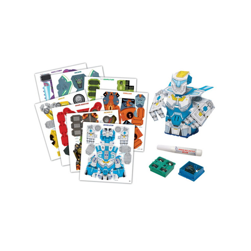 英文原版 Klutz Smash Bot Battle 摺紙機器人 螺旋裝幀 兒童動手能力培養 STEAM體系 益智手工DIY玩具書