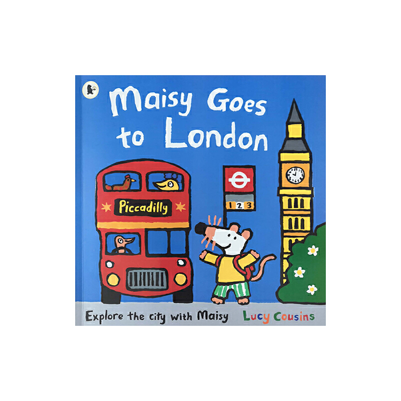 英文原版 Maisy Goes to London 小鼠波波去倫敦 兒童啟蒙認知繪本 親子互動學習 Lucy Cousins